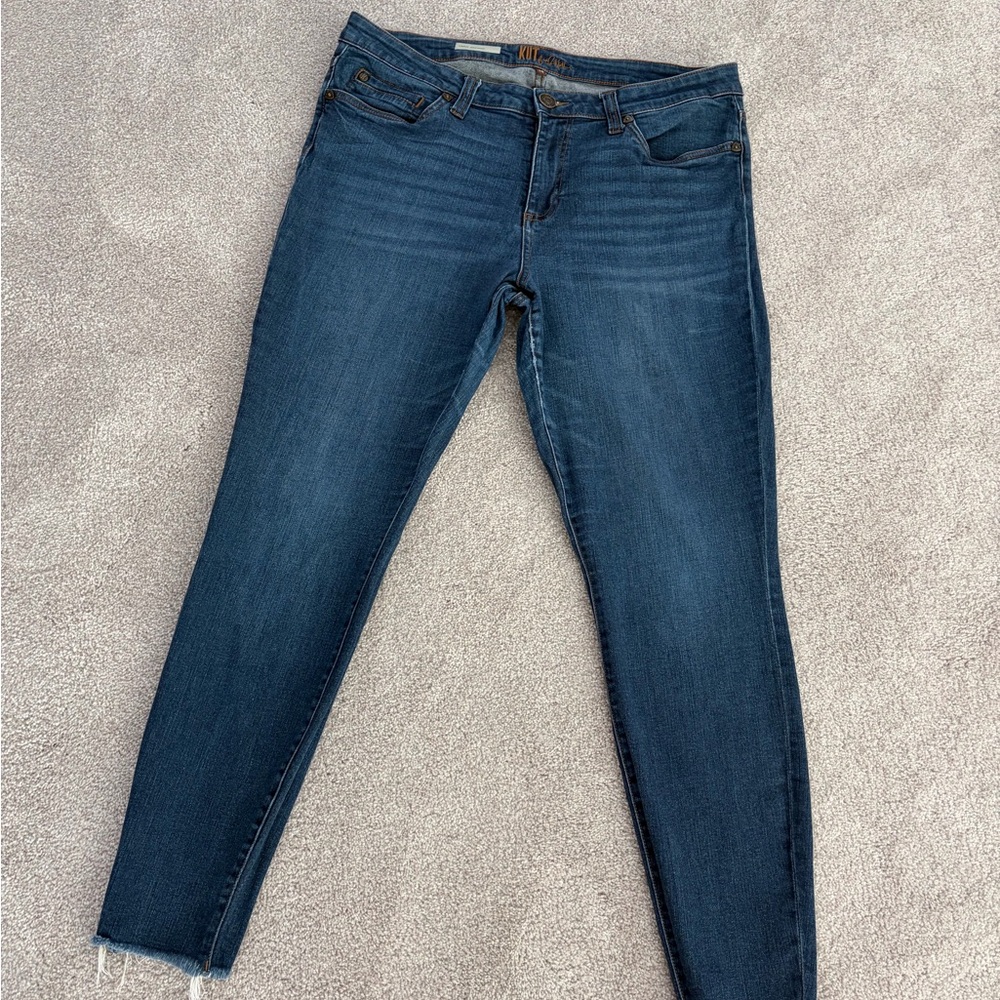 Kut from the Kloth Dark Blue Carlos style Ankle Jeans